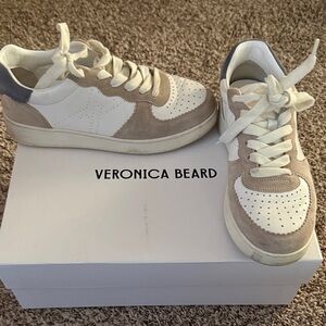 Veronica Beard Cream and White Sneakers